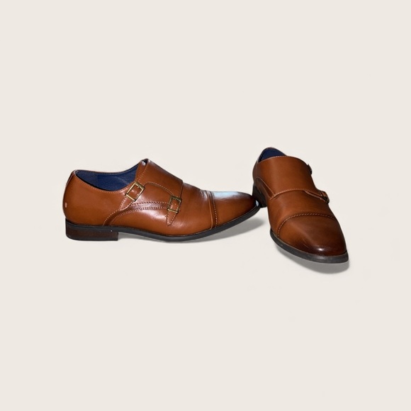 Bruno Marc Other - Elegant Brown Leather Double Monk Strap Oxfords​